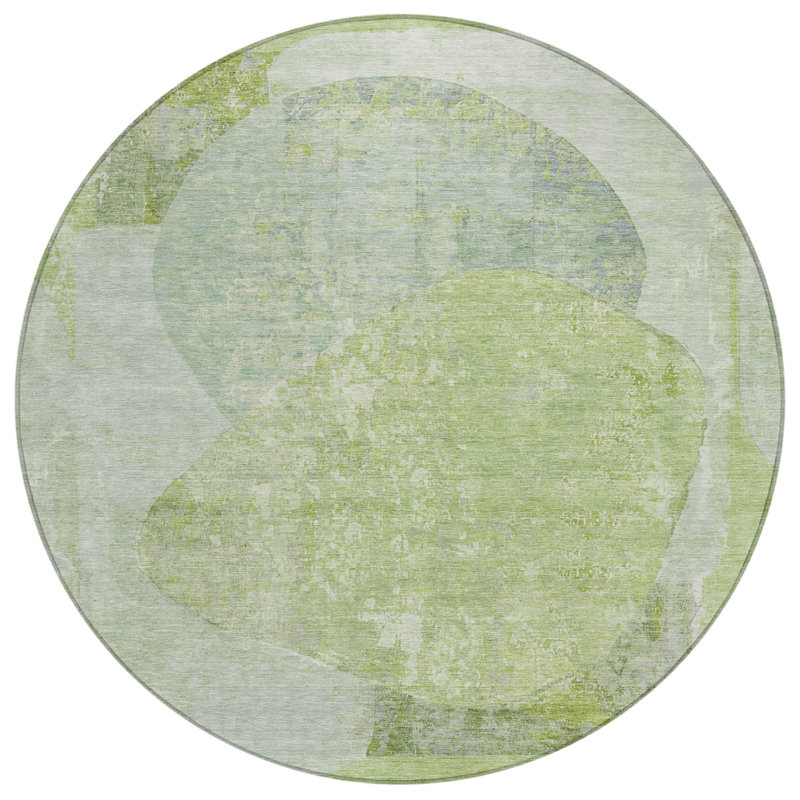 Armalise Aloe Washable Indoor-Outdoor Rug - LOOMLAN, 2'6" x 3'10"