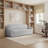 Serta® Willard 89.6” Full Sleeper Sofa Modern Boho Easy Assembly Dream Coil Comfort Boucle Fabric-116661544