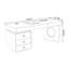 Bureau de direction blanc rectangulaire en pierre frittée avec tiroirs-1298705555
