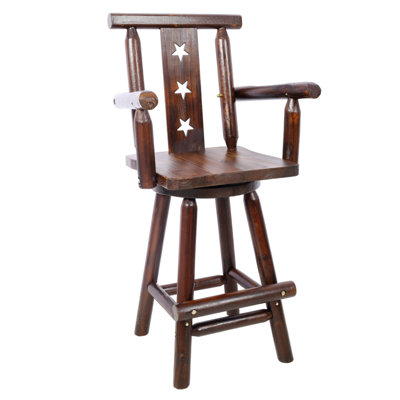 Rustic Bar Stool - Fir Wood Construction