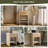 Rattan Drawer Nightstand End Table Set of 2  with Built-in Charging Station and LED light for Bedroom Living Room 