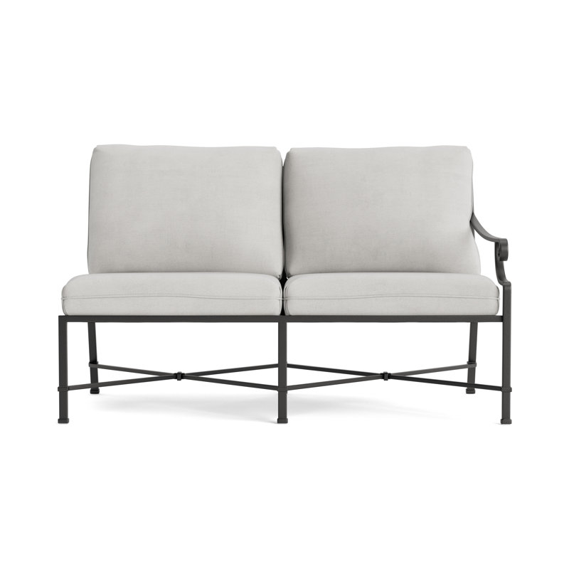 Venetian Outdoor 2 - Seat Loveseat, Textured Pewter, Fusion Dove