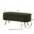 Luxury Oval Boucle Storage Ottoman Bench With Wood Legs 350Lb Weight Capacity & Safety Hinge-786931519