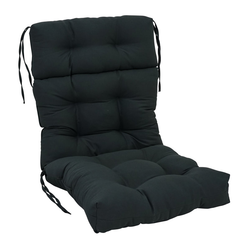 Coussin de siège / dossier en sergé pour l'intérieur, l 20 po x P 42 po, Noir