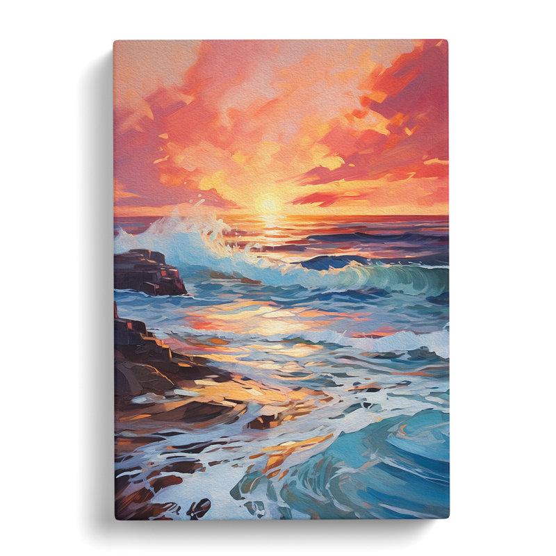 Seascape Expressionism Art - Wrapped Canvas, 50cm H x 35cm W x 3cm D