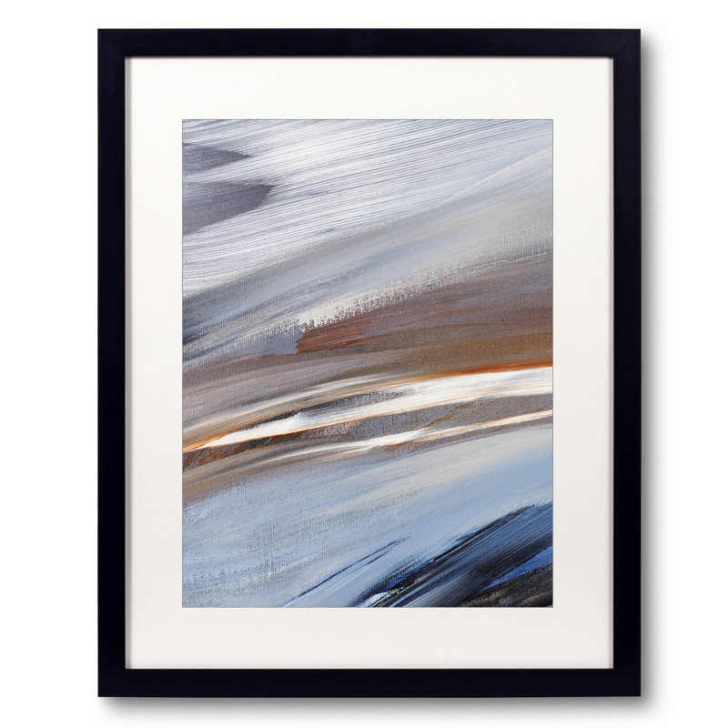 Embers And Indigo Print by Novi Lim, 20" H x 16" W, Black Framed Paper