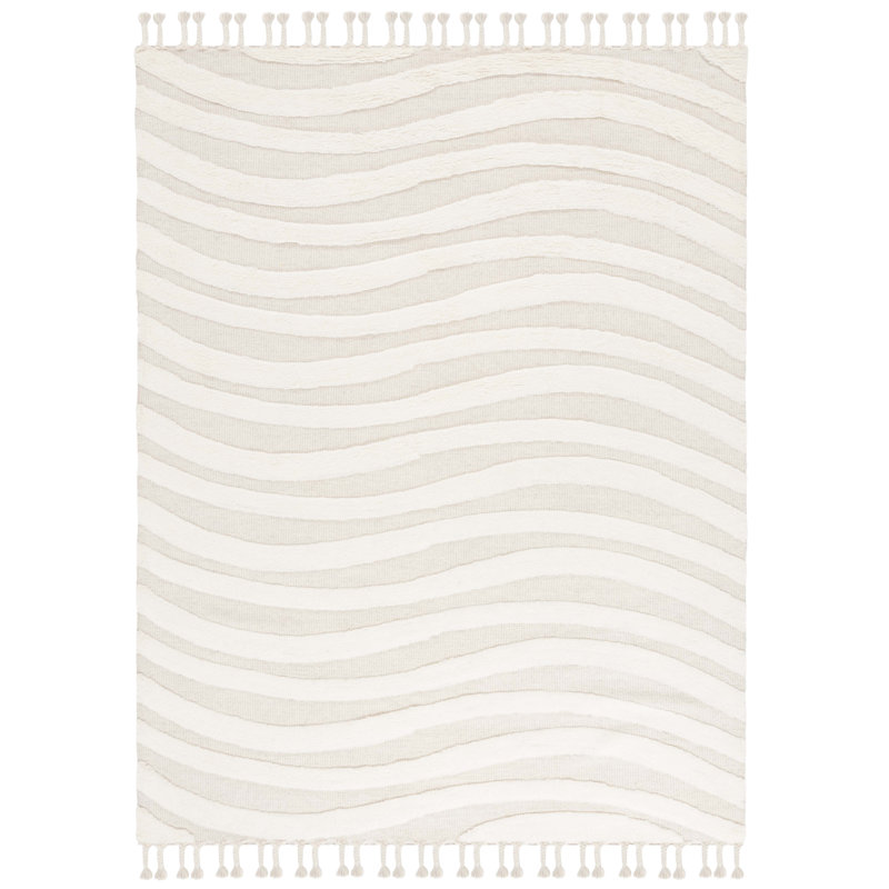 Gurekam Hand Woven Wool Pile Abstract Rug, Rectangle 8' x 10'