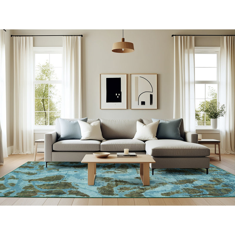 Abstract Indoor Rug, Rectangle 6' x 9'