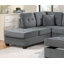 Ensemble de canapé modulaire réversible gris foncé en microfibre 3 pièces