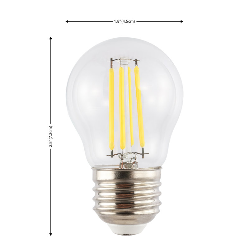 4 Watt, G45 LED, Non-Dimmable Light Bulb, Warm White (2700K) E26/Medium (Standard) Base