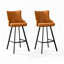 Chaise d'appoint orange à dossier solide (ensemble de 2)-892372938-892372939-892372981