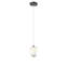 Luminaire suspendu 1 lumière noir avec abat-jour en verre blanc-1608752367