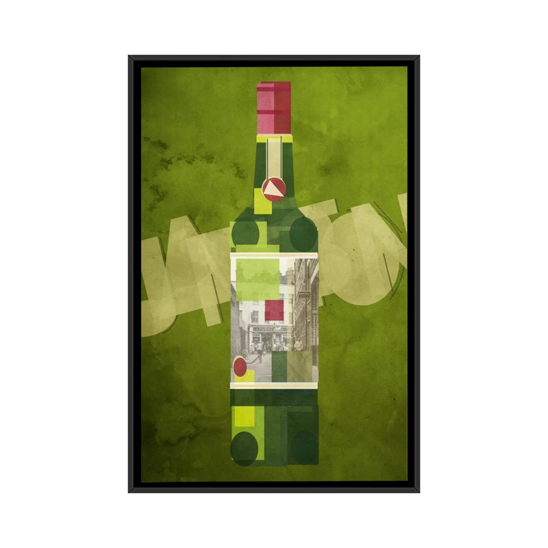 « jameson », impression sur toile tendue, H 26 po x l 18 po x P 1,5 po, Toile avec cadre noir, Pas de tapis