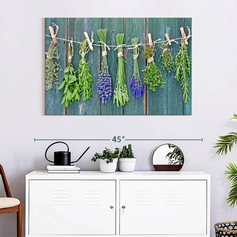 Yarlin Drying Herbs, 26" H x 39" W