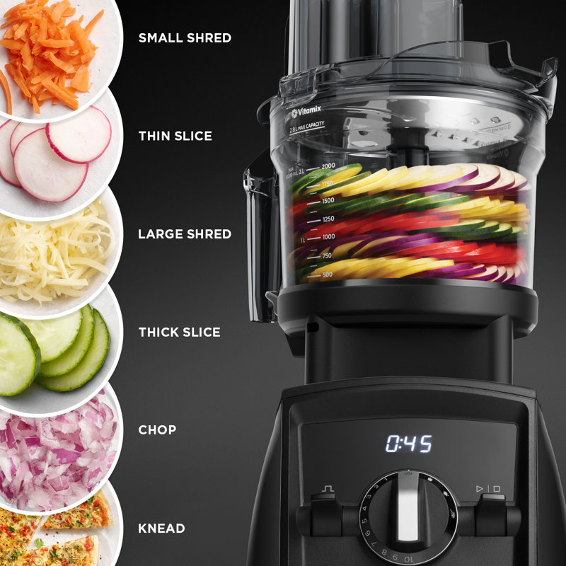 Vitamix 12-Cup Black and Clear Food Processor Attachment
