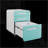 File Cabinets 3 Drawer Mobile Under Desk, Lockable Storage for Legal/Letter/A4 Files, 5 Wheel Anti-Tilting | Metal | Modern-221547304