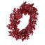 24" Artificial Red Ice Berry Wreath