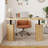 55.1 Inch Wide Electric Standing Desk with Storage, Home Office Height Adjustable Standing Desk with Cabinet-1202768193