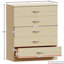 Tayce 4 Piece Bedroom Set (3 Drawer Bedside Chest X2, 5 Drawer Chest, 2 Door 2 Drawer Wardrobe)-249460073