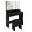 Baelyn Makeup Vanity  with  LED Lighted Mirror,  Modern 4 Drawers Vanities Desk with Stool-1501098766