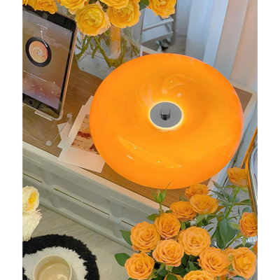 Orange Citrus Circle Lamp