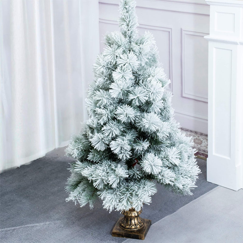 4FT Artificial Christmas Tree – White Pine Needle Design