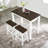 Hidely Industrial Dining Bar Set with Imitation Wood Grain Surface and Space-Saving Design
