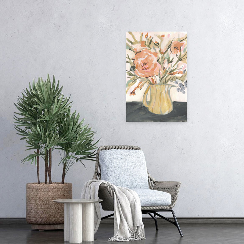 Boho floral I, art floral abstrait, H 24 po x l 16 po