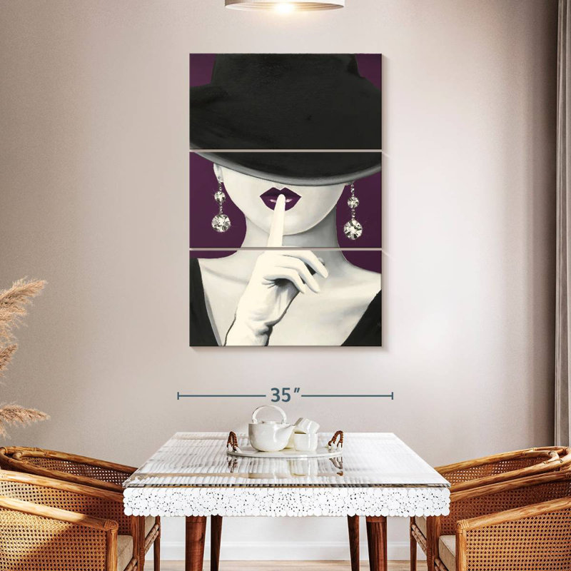 Leisha Haute Chapeau Purple, 65" H x 42" W