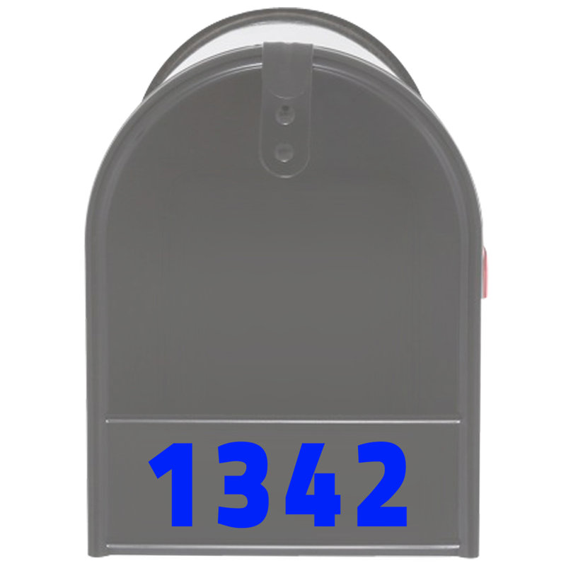 Plaque d'adresse de boîte aux lettres, Bleu, Oui