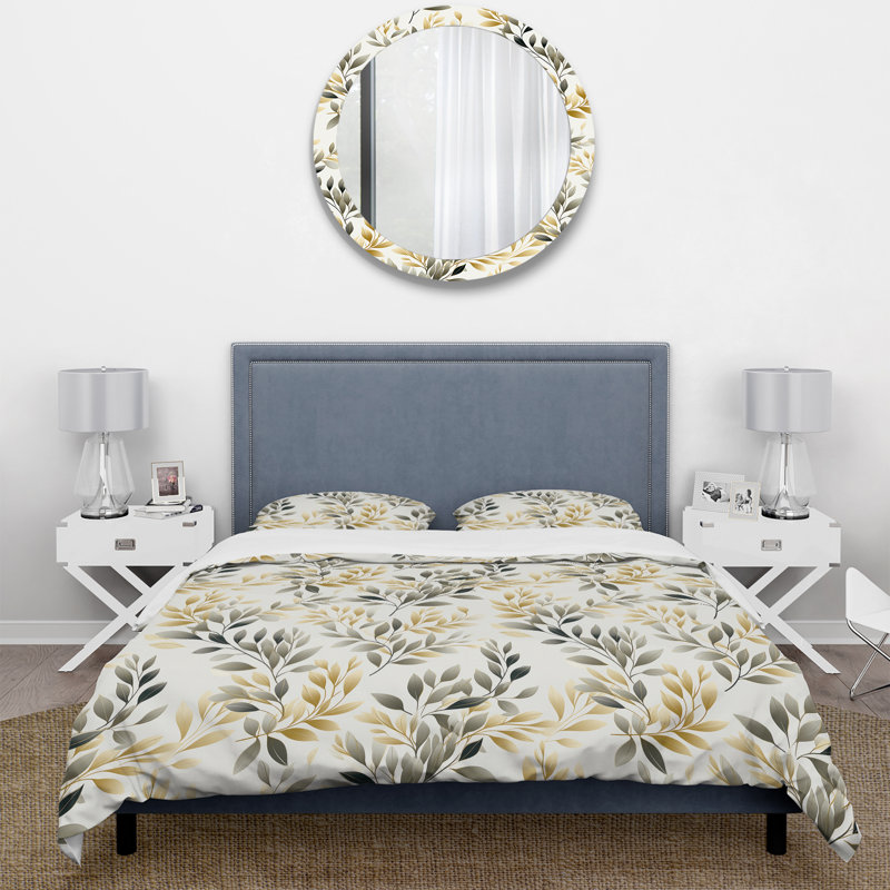 Ensemble de housse de couette Honorin, Housse de couette simple + 1 taie décorative stan