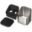 Stainless Steel Utensil Pot Caddy with Non-Slip feet and dividers, Grey