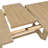 Brown Trestle Table With Leaf