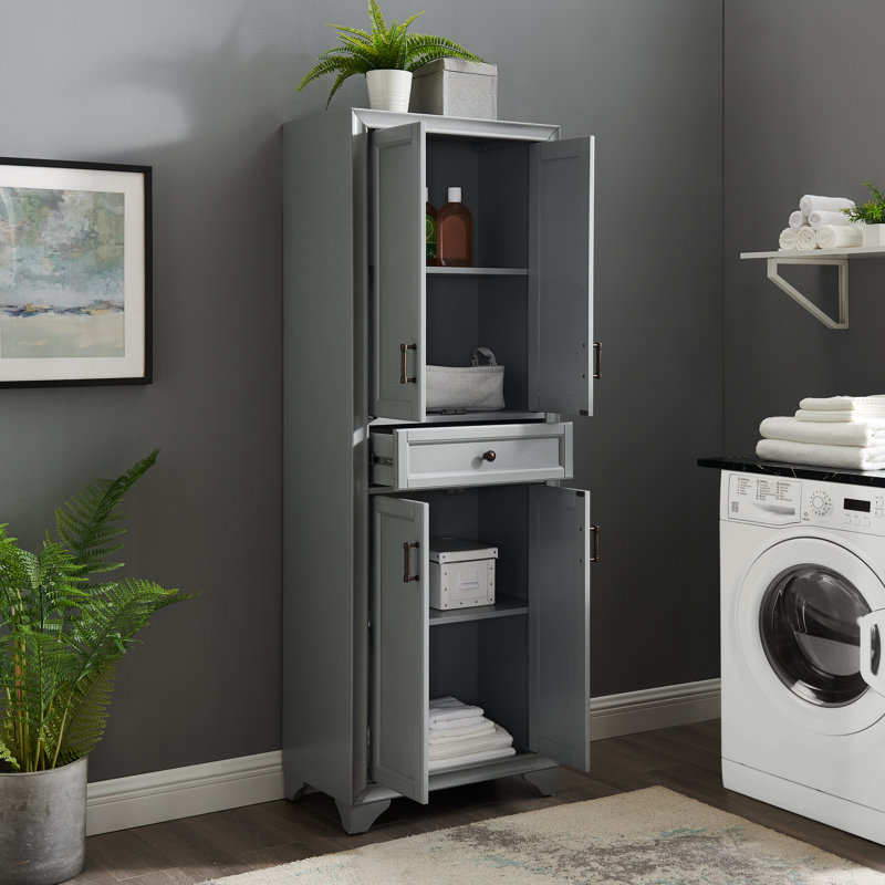 Tara 68'' Kitchen Pantry, Distressed Gray