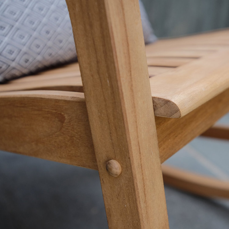 Chaise berçante d'extérieur en teck Kratzer