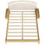 Structure pleine grandeur en bois rembourré avec tête de lit arquée et tablettes de rangement latérales-797332005