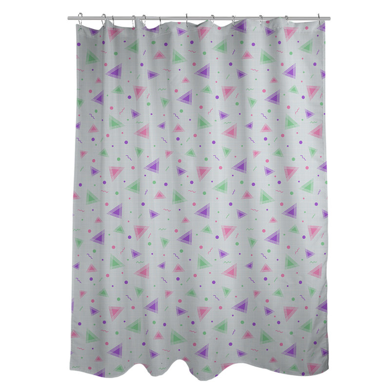 Rideau de douche simple 90 'Retro, Mauve / Rose