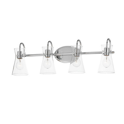 4 Light Transparent Dimmable Vanity Light