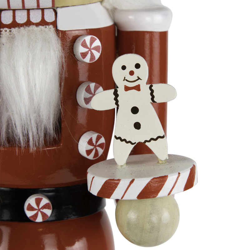 Peppermint Candy Nutcracker Christmas Figure - 15" - Red And Green