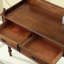 Bureau rectangulaire en bois massif brun noisette avec 2 tiroirs-1025105903