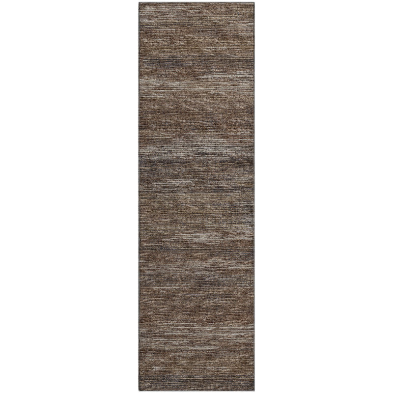 Premium Machine Washable Mayfield Brown Rug, Rectangle 3' x 5'