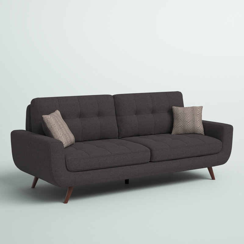 Canapé en tissu Arnhild résistant aux taches, 100 % polyester gris