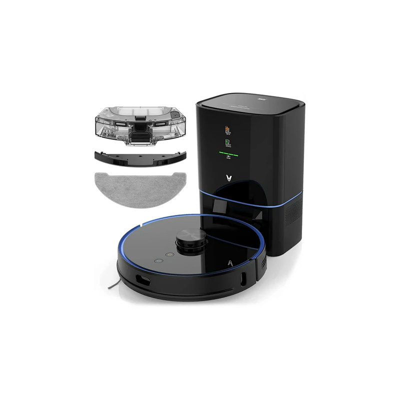 Robot aspirateur intelligent VIOMI S9 avec auto-vidange automatique et Alexa, noir