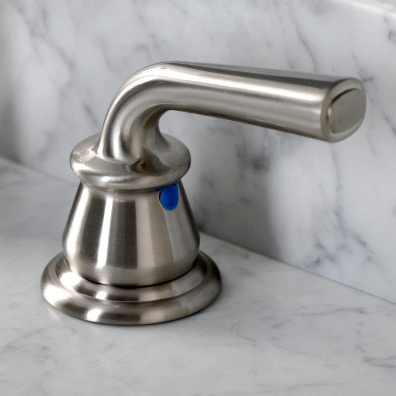 Robinet de salle de bain espacé Kingston, Nickel brossé