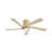  5 Solid Wood Blades Flush Mount Ceiling Fan Woven Rattan Cover DC Motor With Remote Light-342134497-342134500