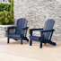 Chaise Adirondack d'extérieur avec porte-gobelet (ensemble de 2)