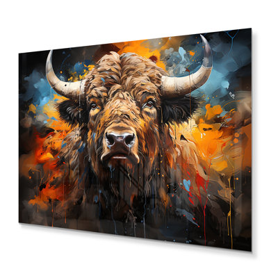 Buffalo Majestic Bison Collage - reproduction d'animaux sur métal