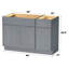 Base de meuble-lavabo simple 48 po seulement-96923023