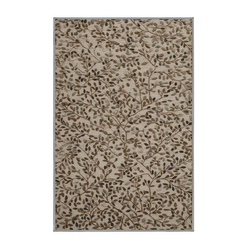 Tapis gris lavable à la machine, Rectangle 6 pi x 9 pi