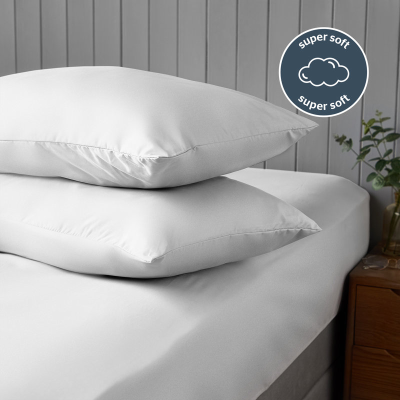 Silentnight Supersoft Plain Microfibre Housewife Pillowcase, White